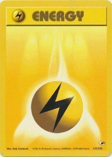 130, Basic Energy, Common, Gym Heroes Unlimited, Normal Lightning Energy (130/132) [Gym Heroes Unlimited] - Trading Card World