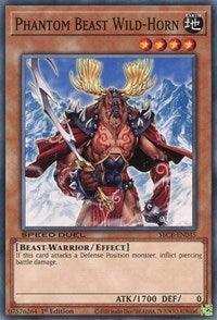 1st Edition, Beast-Warrior, Common, Earth, Effect Monster, Speed Duel: Battle City Box Phantom Beast Wild-Horn [SBCB-EN045] Common - Trading Card World