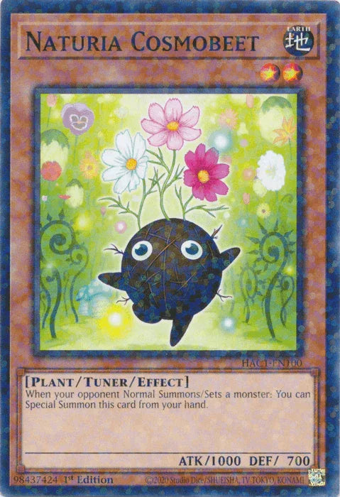 1st Edition, Common, Earth, Hidden Arsenal: Chapter 1, Plant, Tuner/Effect Monster Naturia Cosmobeet (Duel Terminal) [HAC1-EN100] Common - Trading Card World