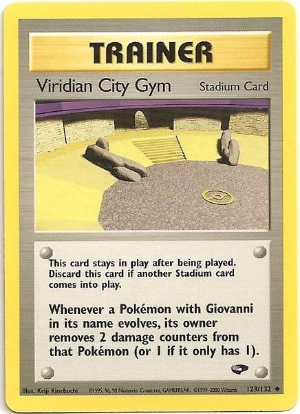 123, Gym Challenge Unlimited, Normal, Stadium, Uncommon Viridian City Gym (123/132) [Gym Challenge Unlimited] - Trading Card World