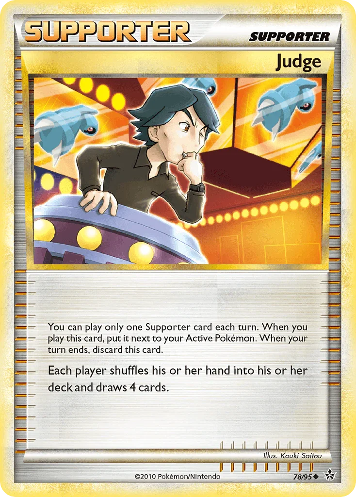 78, HeartGold & SoulSilver: Unleashed, Normal, Reverse Holofoil, Supporter, Uncommon Judge (78/95) [HeartGold & SoulSilver: Unleashed] - Trading Card World