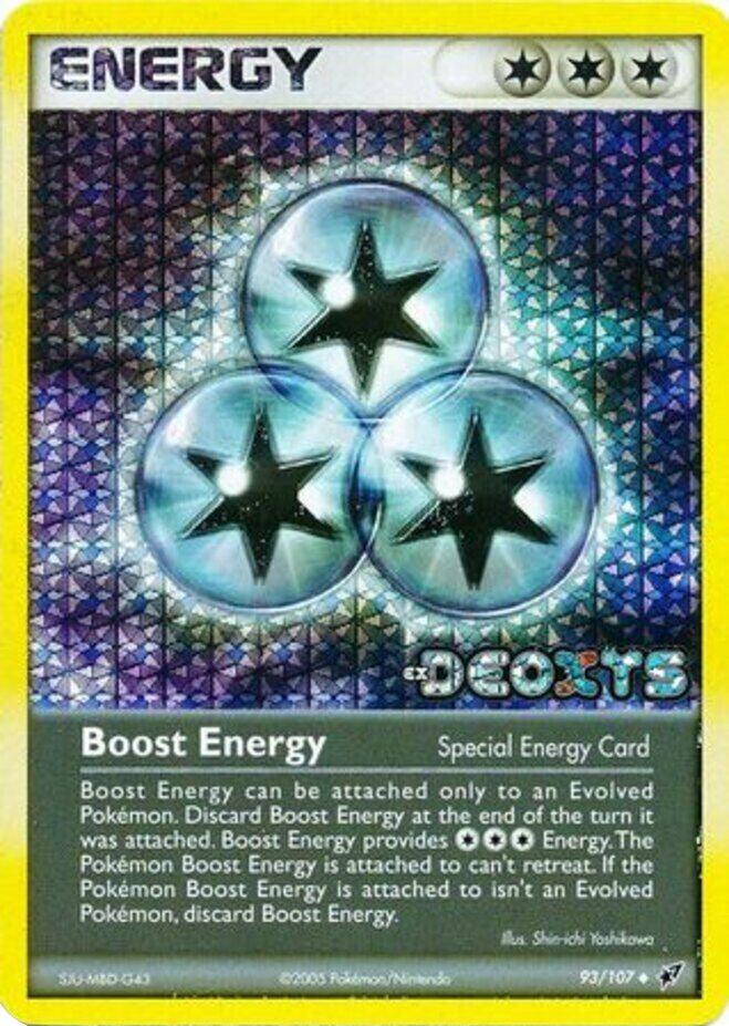 93, EX: Deoxys, Reverse Holofoil, Special Energy, Uncommon Boost Energy (93/107) (Stamped) [EX: Deoxys] - Trading Card World