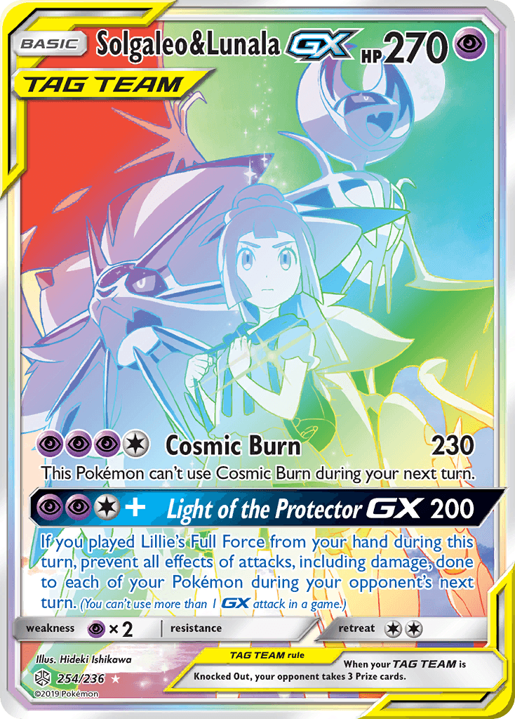 254, Holofoil, Psychic, Psychic[×2], Secret Rare, Sun & Moon: Cosmic Eclipse Solgaleo & Lunala GX (254/236) [Sun & Moon: Cosmic Eclipse] - Trading Card World