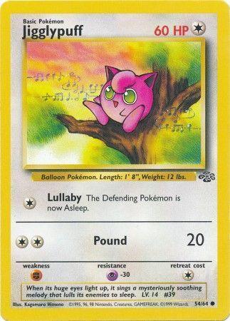 54, Colorless, Common, Fighting[×2], Jungle Unlimited, Normal, Psychic[-30] Jigglypuff (54/64) [Jungle Unlimited] - Trading Card World