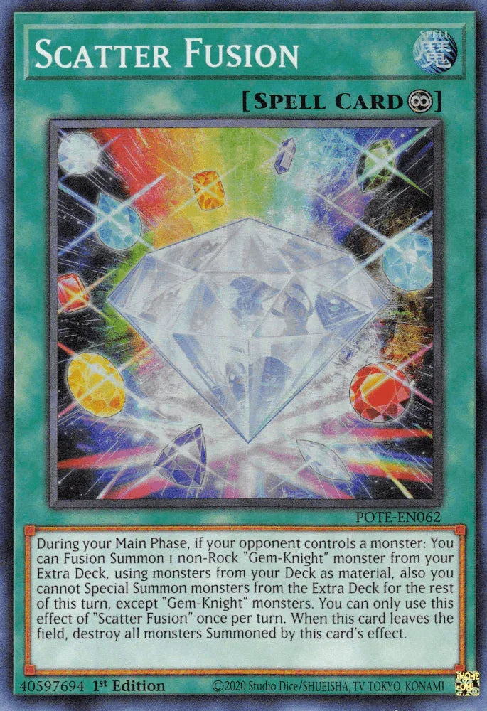 1st Edition, Continuous Spell, Power of the Elements, Spell, Super Rare, Unlimited Scatter Fusion [POTE-EN062] Super Rare - Trading Card World