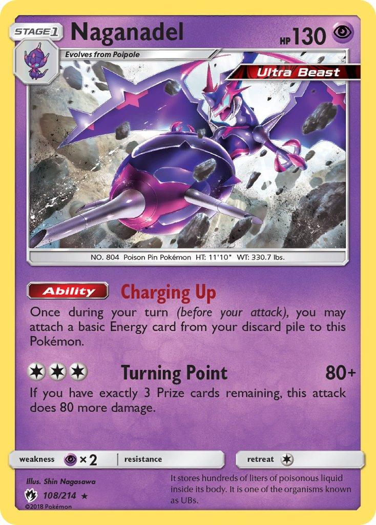108, Normal, Psychic, Psychic[×2], Rare, Sun & Moon: Lost Thunder Naganadel(108/214) (Theme Deck Exclusive) [Sun & Moon: Lost Thunder] - Trading Card World