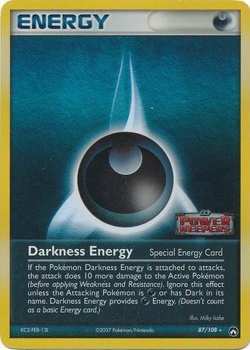 87, Energy, EX: Power Keepers, Rare, Reverse Holofoil Darkness Energy (87/108) (Stamped) [EX: Power Keepers] - Trading Card World