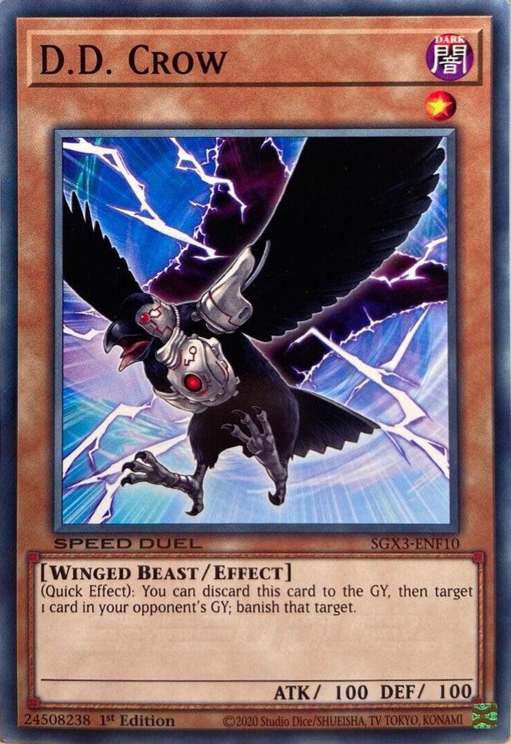 1st Edition, Common, Dark, Effect Monster, Speed Duel GX: Duelists of Shadows, Winged Beast D.D. Crow [SGX3-ENF10] Common - Trading Card World