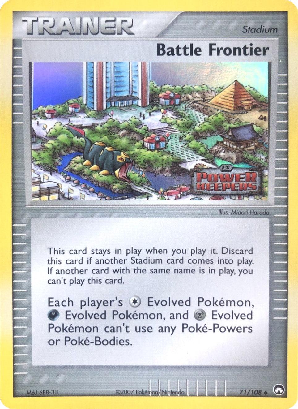 71, EX: Power Keepers, Reverse Holofoil, Stadium, Uncommon Battle Frontier (71/108) (Stamped) [EX: Power Keepers] - Trading Card World