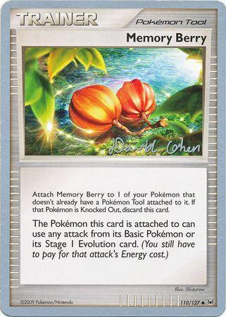 110, Normal, Pokémon Tool, Uncommon, World Championships 2009 Memory Berry (110/127) (Stallgon - David Cohen) [World Championships 2009] - Trading Card World