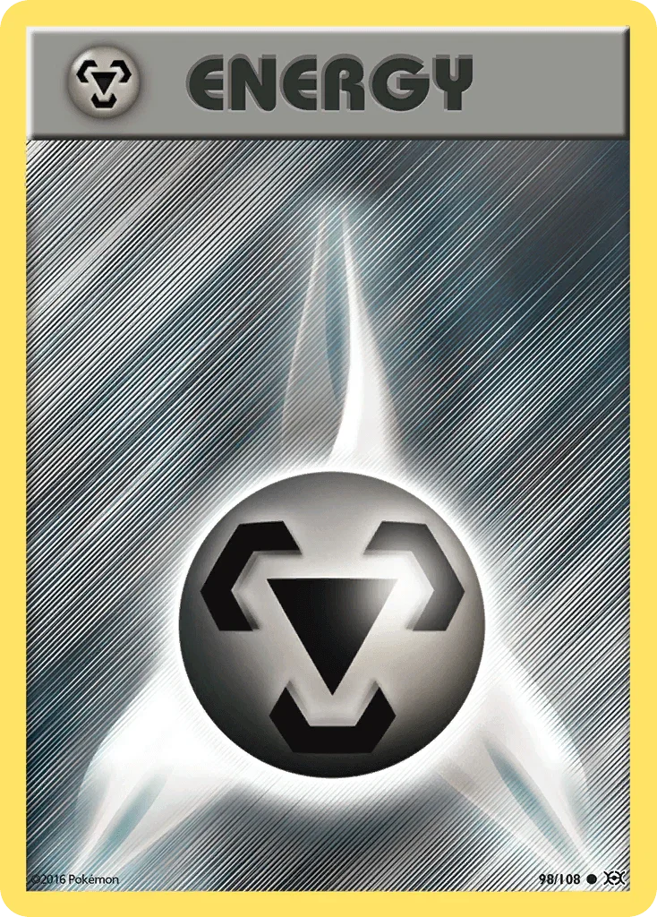 98, Basic Metal Energy, Common, Normal, Reverse Holofoil, XY: Evolutions Metal Energy (98/108) [XY: Evolutions] - Trading Card World