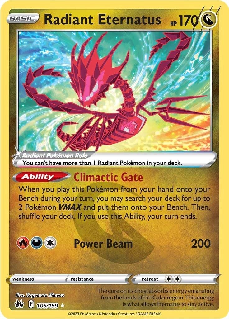 105, Dragon, Holofoil, Radiant Rare, Sword & Shield: Crown Zenith Radiant Eternatus (105/159) [Sword & Shield: Crown Zenith] - Trading Card World
