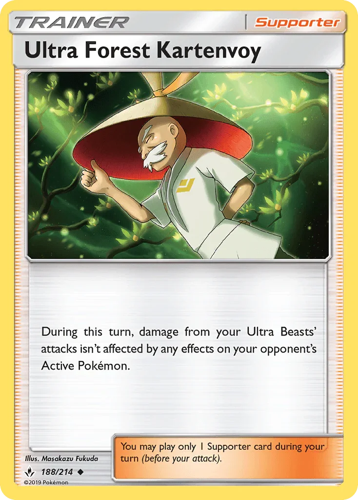188, Normal, Reverse Holofoil, Sun & Moon: Unbroken Bonds, Supporter, Uncommon Ultra Forest Kartenvoy (188/214) [Sun & Moon: Unbroken Bonds] - Trading Card World
