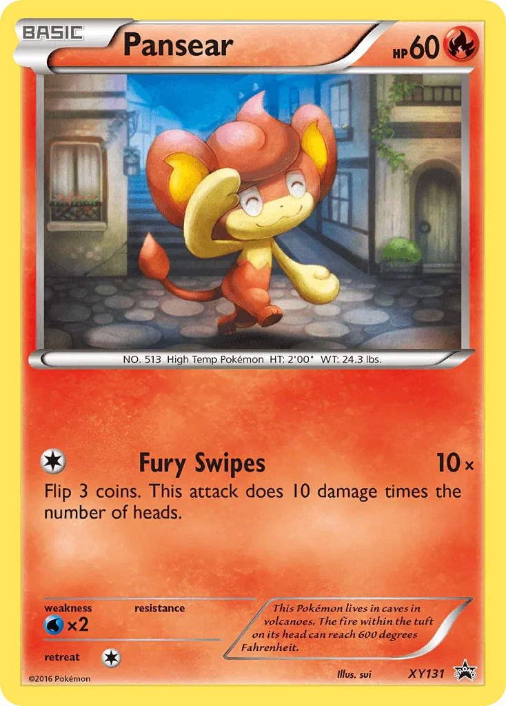 Fire, Holofoil, Promo, Water[×2], XY131, XY: Black Star Promos Pansear (XY131) [XY: Black Star Promos] - Trading Card World