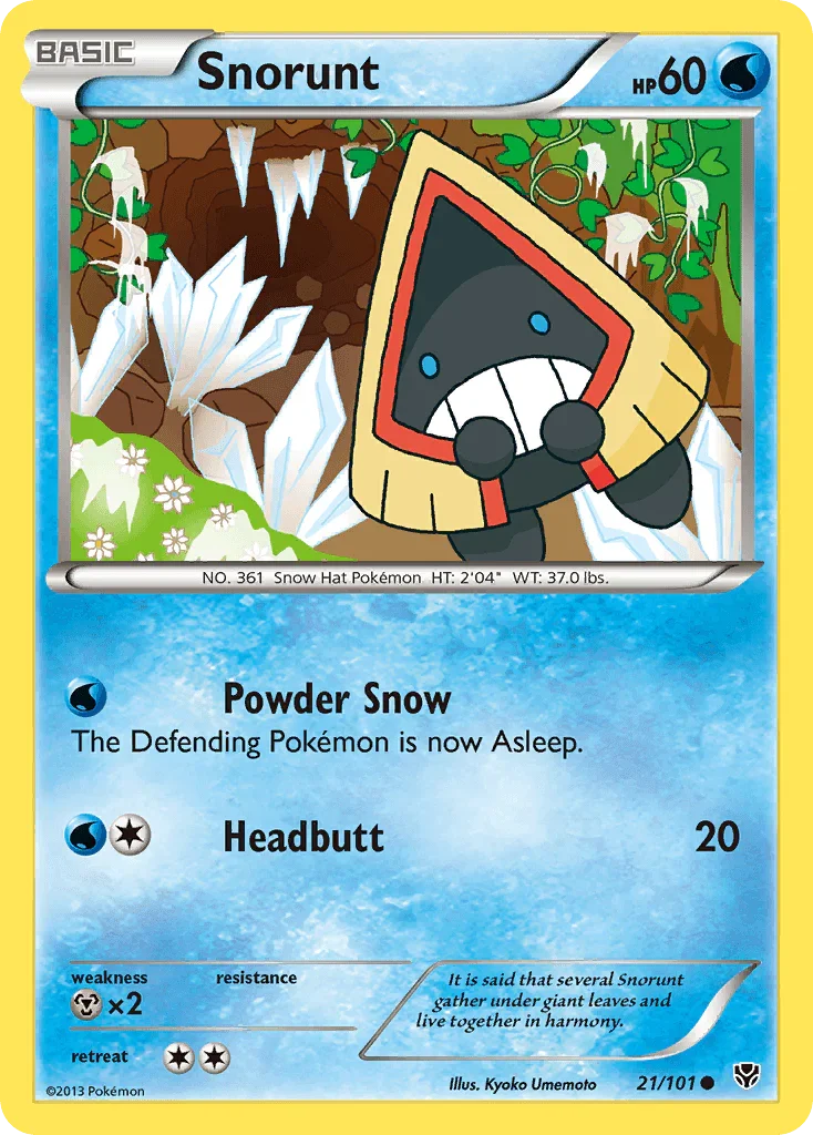 21, Black & White: Plasma Blast, Common, Metal[×2], Normal, Reverse Holofoil, Water Snorunt (21/101) [Black & White: Plasma Blast] - Trading Card World