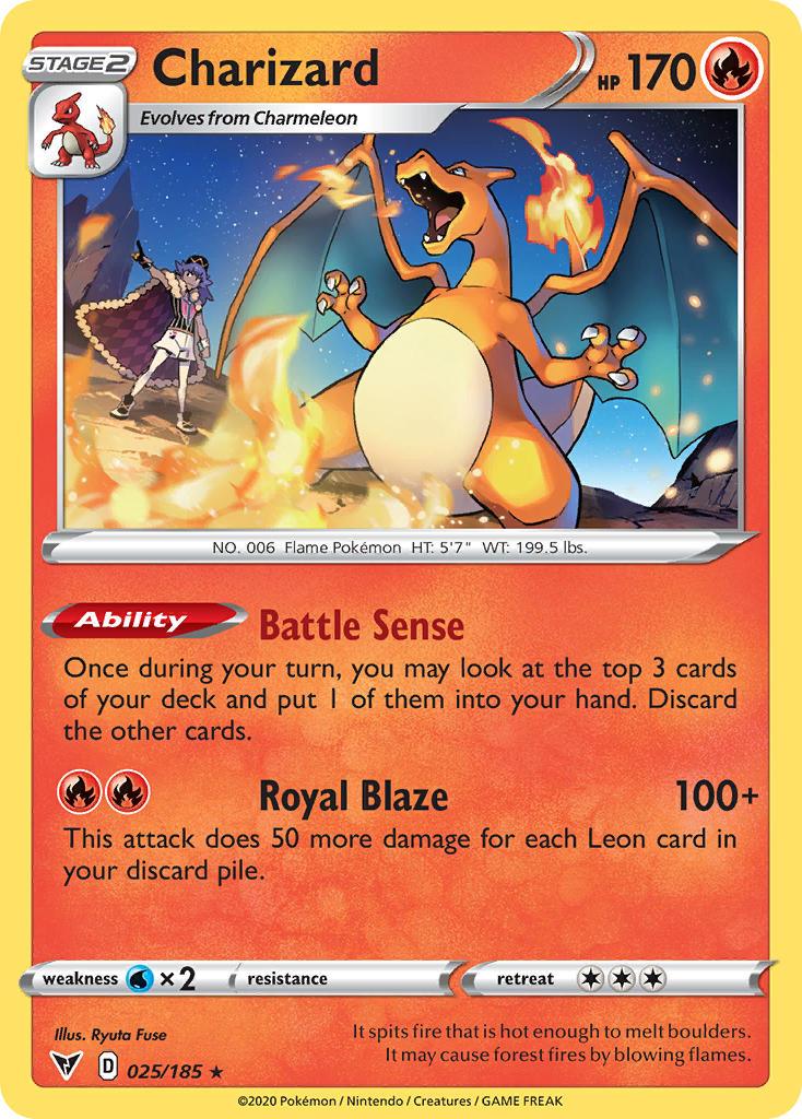 025, Fire, Normal, Rare, Reverse Holofoil, Sword & Shield: Vivid Voltage, Water[×2] Charizard (025/185) [Sword & Shield: Vivid Voltage] - Trading Card World