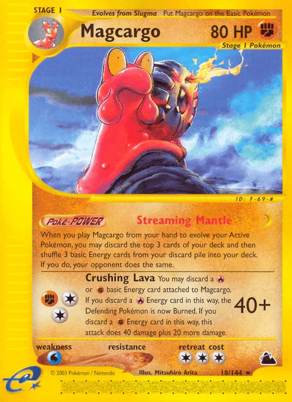 18, Fighting, Normal, Rare, Reverse Holofoil, Skyridge, Water[×2] Magcargo (18/144) [Skyridge] - Trading Card World