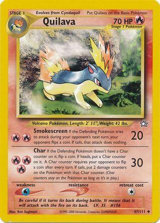 47, Fire, Neo Genesis Unlimited, Normal, Uncommon, Water[×2] Quilava (47/111) [Neo Genesis Unlimited] - Trading Card World