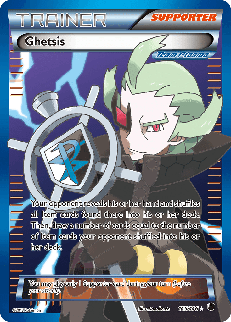 115, Black & White: Plasma Freeze, Holofoil, Supporter, Ultra Rare Ghetsis (115/116) [Black & White: Plasma Freeze] - Trading Card World