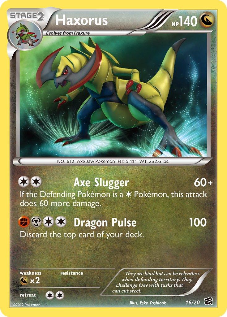 16, Black & White: Dragon Vault, Dragon, Dragon[×2], Holofoil, Promo Haxorus (16/20) (Blister Exclusive) [Black & White: Dragon Vault] - Trading Card World