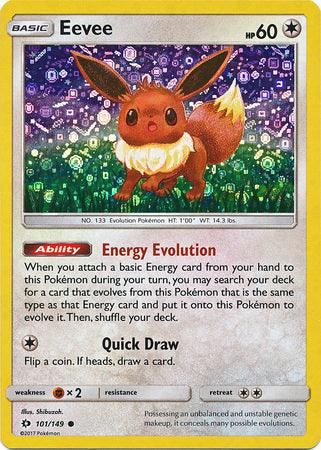 Colorless, Fighting[×2], Holofoil, Promo, Sun & Moon: Base Set Eevee (101/149) (General Mills Promo) [Sun & Moon: Base Set] - Trading Card World