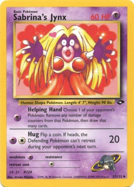 57, Gym Challenge Unlimited, Normal, Psychic, Psychic[×2], Uncommon Sabrina's Jynx (57/132) [Gym Challenge Unlimited] - Trading Card World