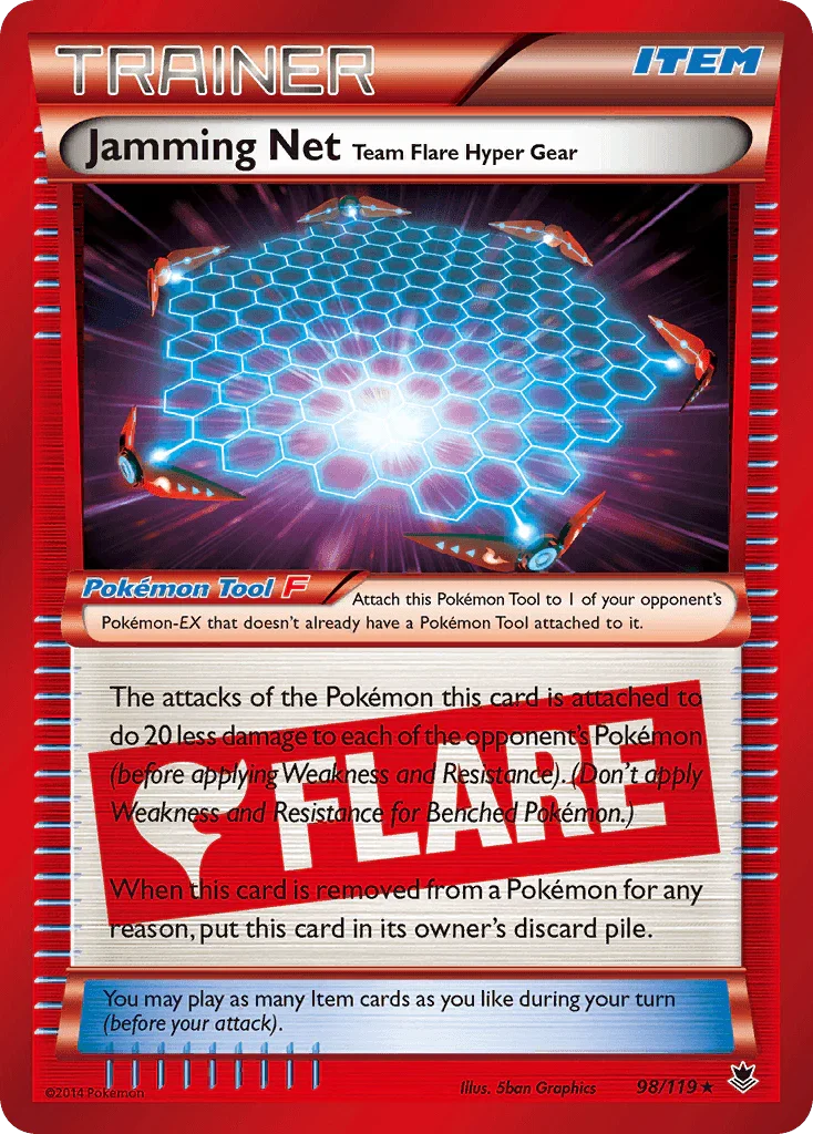 98, Holo Rare, Holofoil, Item, Reverse Holofoil, XY: Phantom Forces Jamming Net Team Flare Hyper Gear (98/119) [XY: Phantom Forces] - Trading Card World