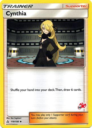 119, Battle Academy 2020, Normal, Promo, Supporter Cynthia (119/156) (Charizard Stamp #59) [Battle Academy 2020] - Trading Card World