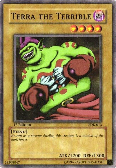 1st Edition, Common, Dark, Fiend, Normal Monster, Starter Deck: Kaiba, Unlimited Terra the Terrible [SDK-013] Common - Trading Card World
