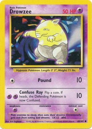 49, Base Set Unlimited, Common, Normal, Psychic, Psychic[×2] Drowzee (49/102) [Base Set Unlimited] - Trading Card World