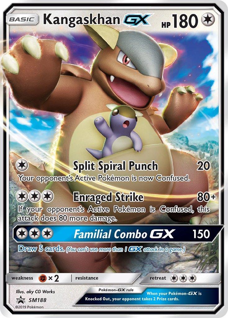 Black Star Promo, Colorless, Fighting[×2], Holofoil, SM188, Sun & Moon: Black Star Promos Kangaskhan GX (SM188) [Sun & Moon: Black Star Promos] - Trading Card World