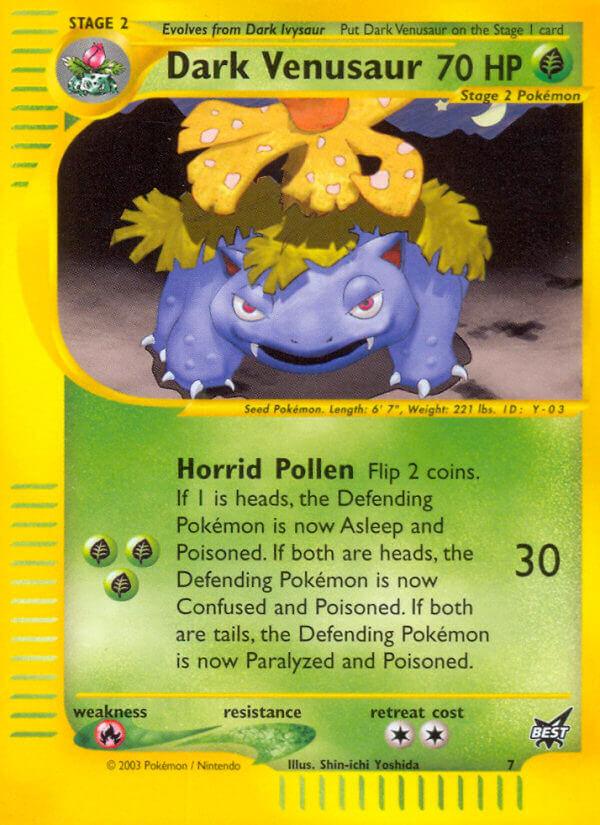Best of Promos, Fire[×2], Grass, Normal, Promo Dark Venusaur (7) [Best of Promos] - Trading Card World