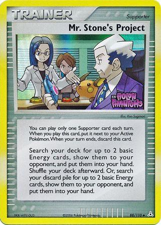 88, EX: Holon Phantoms, Reverse Holofoil, Supporter, Uncommon Mr. Stone's Project (88/110) (Stamped) [EX: Holon Phantoms] - Trading Card World