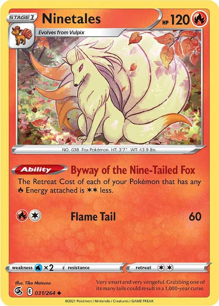 031, Fire, Normal, Reverse Holofoil, Sword & Shield: Fusion Strike, Uncommon, Water [x2] Ninetales (031/264) [Sword & Shield: Fusion Strike] - Trading Card World