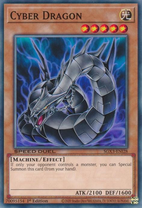 1st Edition, Common, Effect Monster, Light, Machine, Speed Duel GX: Duelists of Shadows Cyber Dragon [SGX3-ENI28] Common - Trading Card World