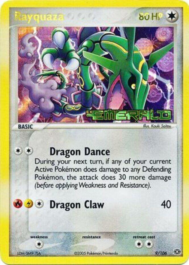 Colorless, Colorless[×2], EX: Emerald, Holo Rare, Reverse Holofoil Rayquaza (9/106) (Stamped) [EX: Emerald] - Trading Card World