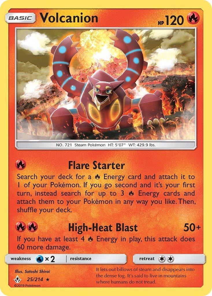 25, Fire, Normal, Rare, Sun & Moon: Unbroken Bonds, Water[×2] Volcanion (25/214) (Theme Deck Exclusive) [Sun & Moon: Unbroken Bonds] - Trading Card World