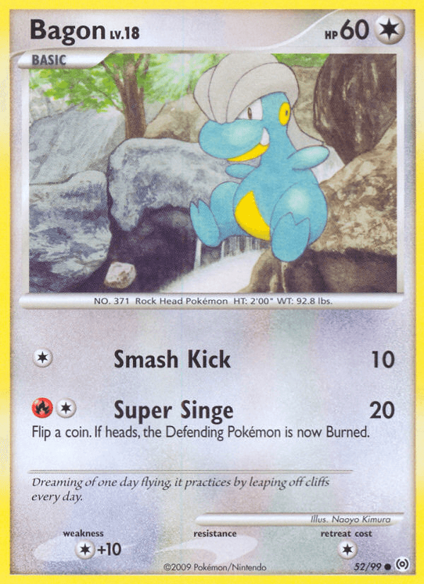 52, Colorless, Colorless[+10], Common, Normal, Platinum: Arceus, Reverse Holofoil Bagon (52/99) [Platinum: Arceus] - Trading Card World