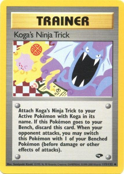 115, Gym Challenge Unlimited, Normal, Trainer, Uncommon Koga's Ninja Trick (115/132) [Gym Challenge Unlimited] - Trading Card World