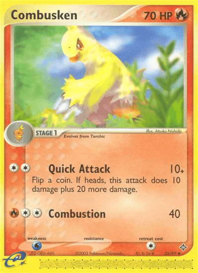 25, EX: Dragon, Fire, Normal, Reverse Holofoil, Uncommon, Water[×2] Combusken (25/97) [EX: Dragon] - Trading Card World