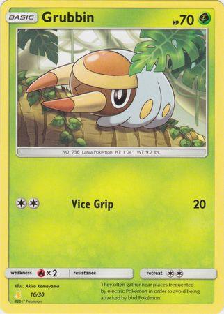 16, Fire[×2], Grass, Normal, Promo, Sun & Moon: Trainer Kit - Alolan Raichu Grubbin (16/30) [Sun & Moon: Trainer Kit - Alolan Raichu] - Trading Card World