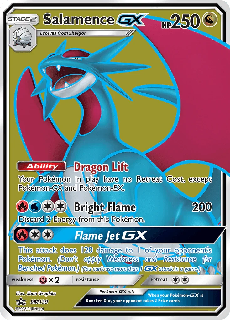 Black Star Promo, Dragon, Fairy[×2], Holofoil, SM139, Sun & Moon: Black Star Promos Salamence GX (SM139) [Sun & Moon: Black Star Promos] - Trading Card World