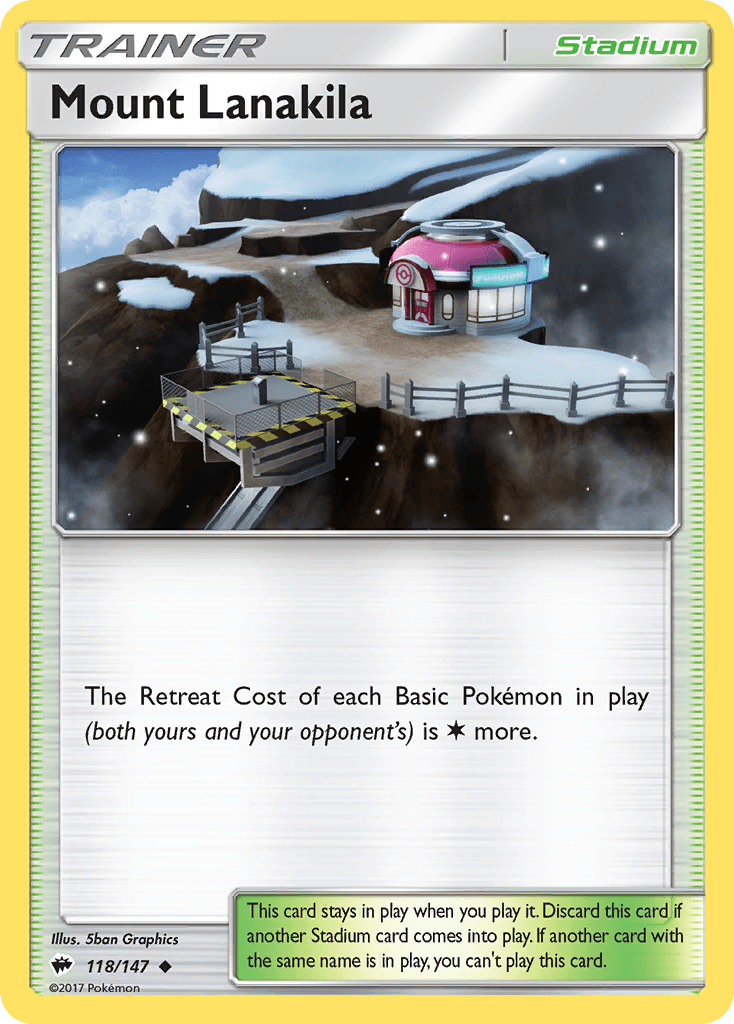 118, Normal, Reverse Holofoil, Stadium, Sun & Moon: Burning Shadows, Uncommon Mount Lanakila (118/147) [Sun & Moon: Burning Shadows] - Trading Card World