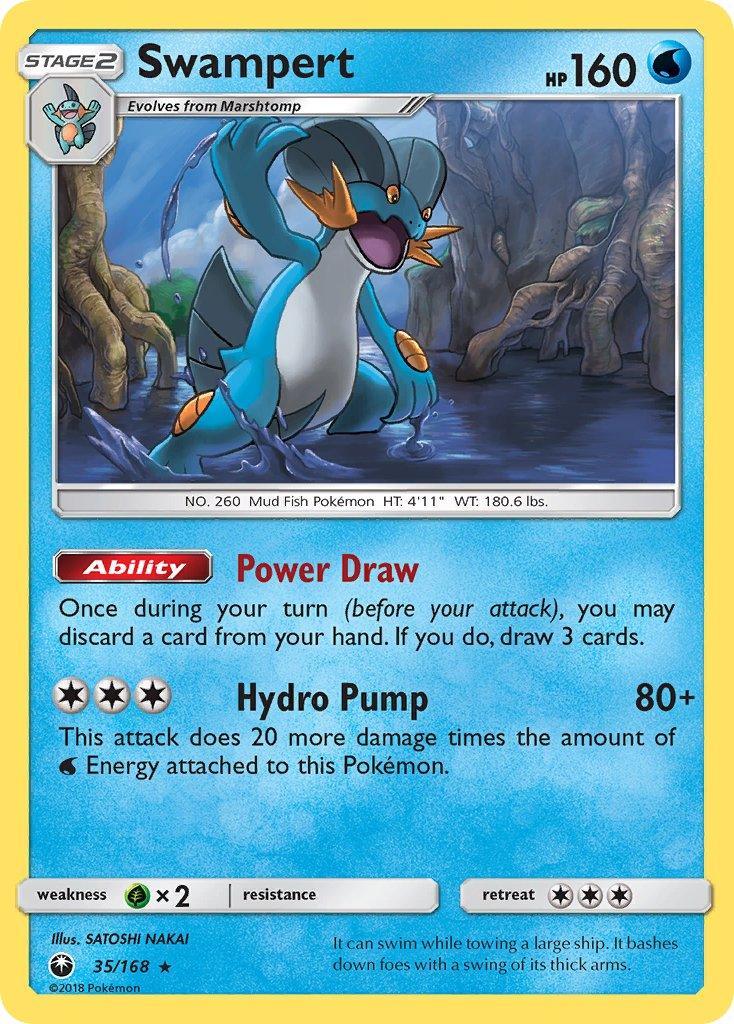 35, Grass[×2], Holo Rare, Holofoil, Sun & Moon: Celestial Storm, Water Swampert (35/168) (Theme Deck Exclusive) [Sun & Moon: Celestial Storm] - Trading Card World