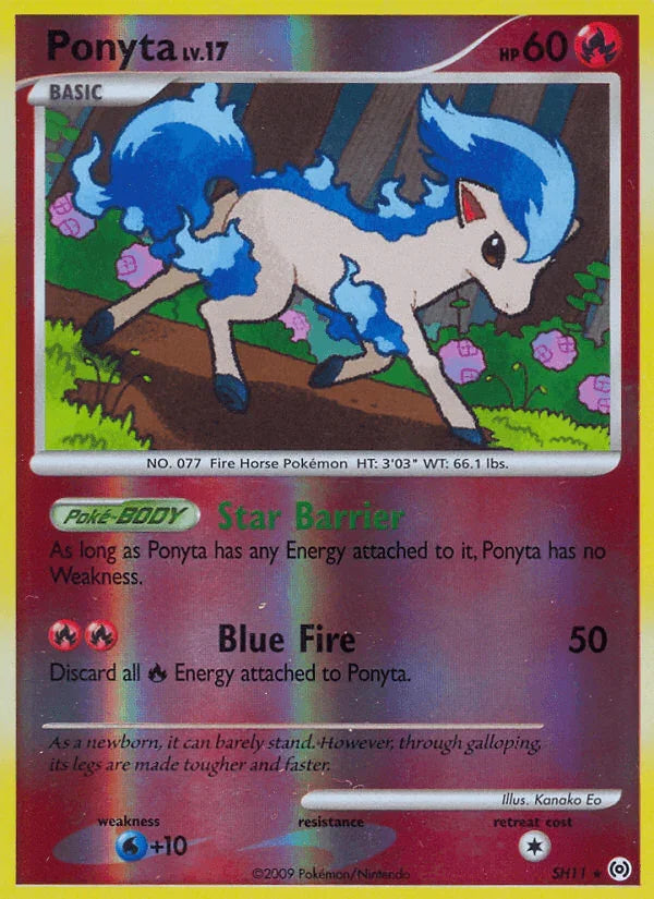 Fire, Holofoil, Platinum: Arceus, Reverse Holofoil, SH11, Ultra Rare, Water[+10] Ponyta (SH11) [Platinum: Arceus] - Trading Card World