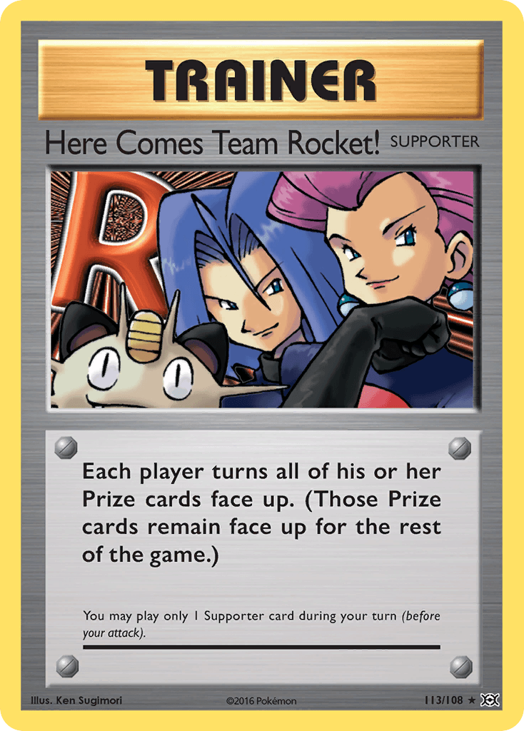 113, Normal, Secret Rare, Supporter, XY: Evolutions Here Comes Team Rocket! (113/108) [XY: Evolutions] - Trading Card World