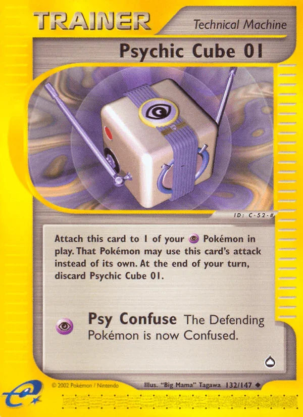 132, Aquapolis, Item, Normal, Reverse Holofoil, Uncommon Psychic Cube 01 (132/147) [Aquapolis] - Trading Card World