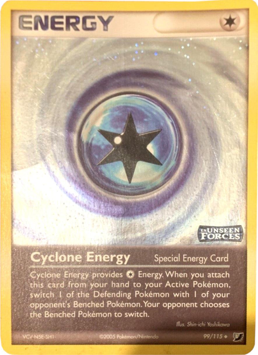 99, EX: Unseen Forces, Reverse Holofoil, Special Energy, Uncommon Cyclone Energy (99/115) (Stamped) [EX: Unseen Forces] - Trading Card World