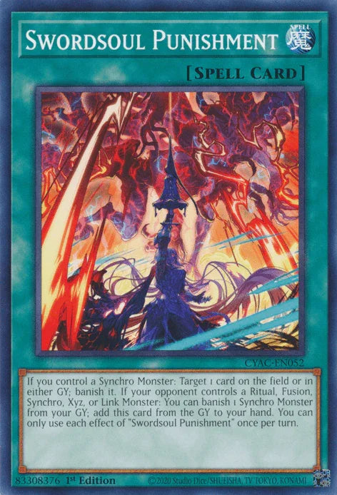 1st Edition, Common, Cyberstorm Access, Normal Spell, Spell Swordsoul Punishment [CYAC-EN052] Common - Trading Card World