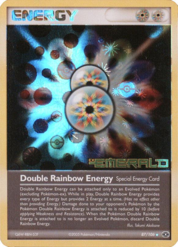 87, EX: Emerald, Rare, Reverse Holofoil, Special Energy Double Rainbow Energy (87/106) (Stamped) [EX: Emerald] - Trading Card World